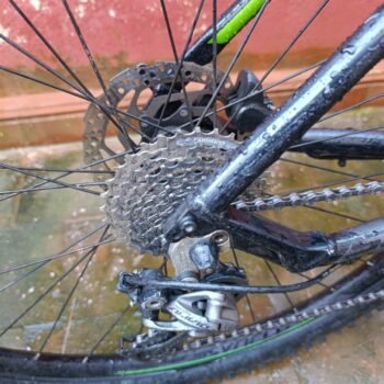 Scott Aspect 940, gros plan sur la cassette et la transmission arrière.